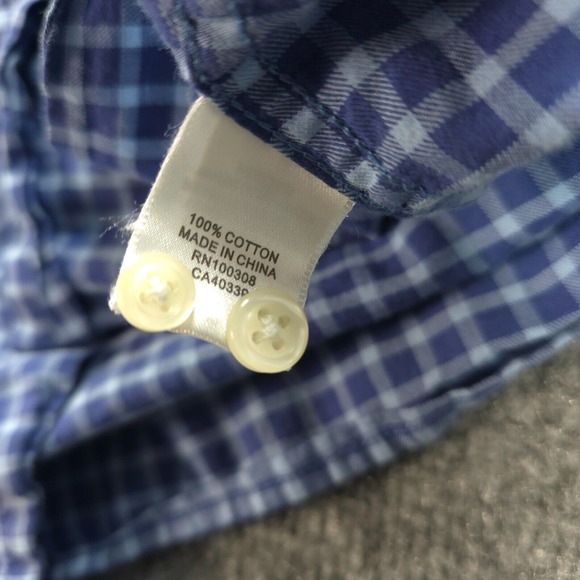 Peter Millar Shirt Mens‎ Large Blue Plaid Crown Halton Casual Golf Preppy - Picture 6 of 13